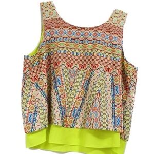 Bisou Bisou 2 in 1 Layer Sleeveless Tank Top/Shell Size XL NWOT